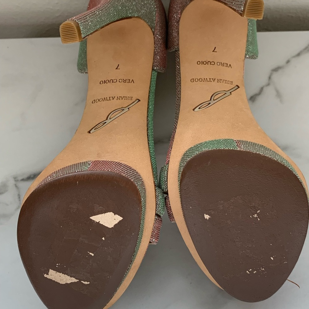 Brian Atwood Shimmer Heels - Size 7 - Picture 5 of 10